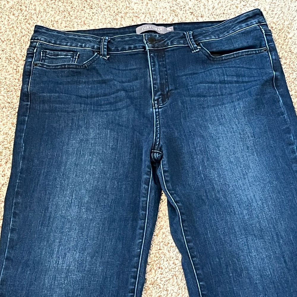 Just USA Dark Blue Flare Jeans - Picture 2 of 9